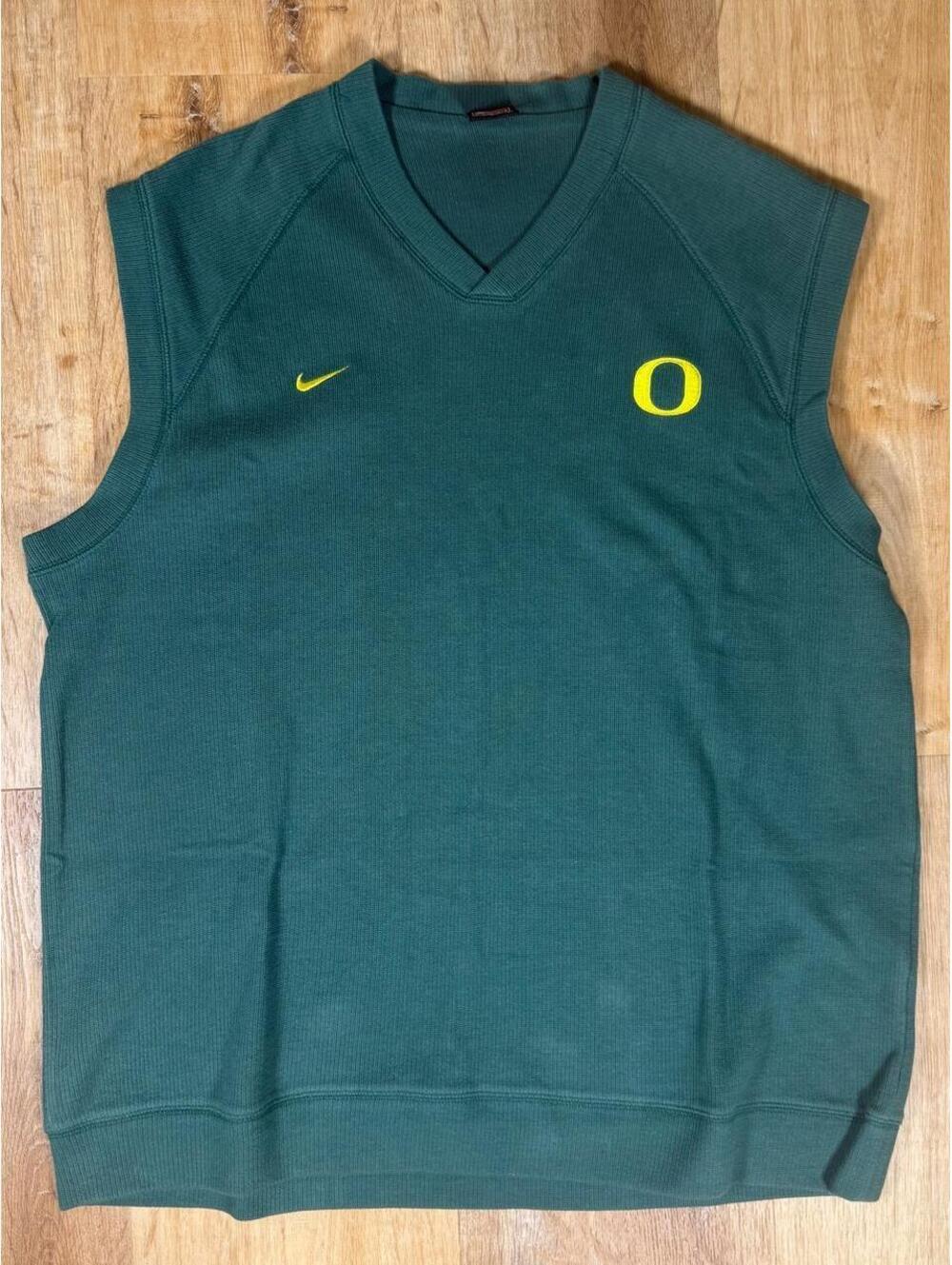 90s Nike Oregon Ducks Green Sweater Vest – Size L